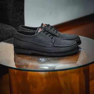 Sepatu Pria Original Boat Shoes Formal Pantofel Casual Kerja Cowok - Jack Footwear - Maikor Black