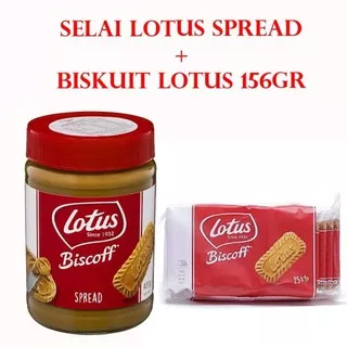 PAKET Selai Lotus BISCOFF SPREAD[400 gr]+Biskuit Lotus Biscoff [156 gr]