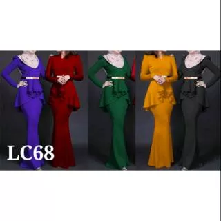 Long Dress 68 ADA UKURAN dress  LC68 Dress gaun panjang gamis duyung 68 maxi muslimah dress XL