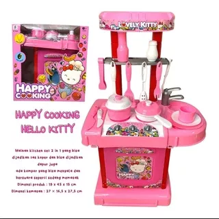 MAINAN ANAK KITCHEN SET HELLO KITTY SURPRISE ALAT MASAK MASAKAN DAPUR LENGKAP HAPPY COOKING KADO ANAK ULTAH