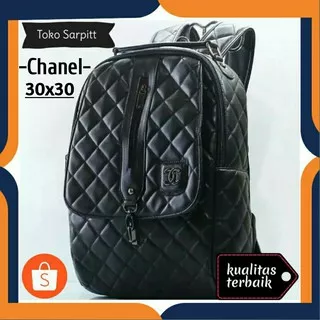 tas Kulit premium  wanita Chanel ransel tas punggung branded murah import tas kuliah sekolah AB59