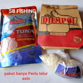 Paket Umpan pancing ( sepaket Bondon - Djempol amis - Tuna djempol ) Umpan ikan mas harian praktis