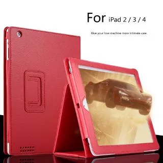 ipad 2 / iPad 3 / iPad 4 Magnetic Auto Wake Up Sleep Flip PU Leather Case Cover Smart Stand Holder