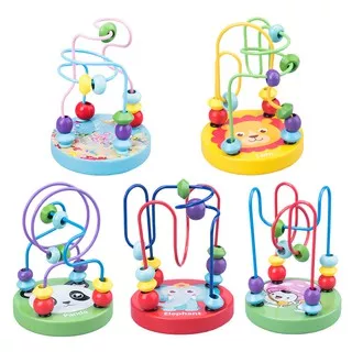 Mini Round Beads Wire game / mainan alur kawat kecil / Alat Hitung Anak