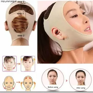 3D V SHAPE OVAL FACE LIFT SLIM BELT SABUK PENIRUS PIPI WAJAH PENGHILANG DOUBLE CHIN NEW - BEIGE