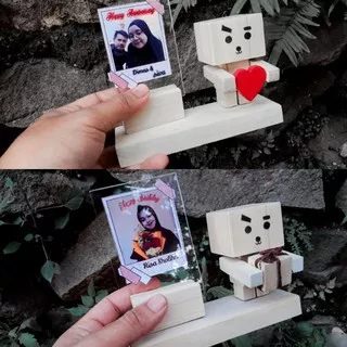 Foto Custom Akrilik, Boneka danbo, Hadiah Ulang tahun, Hadiah Anniversary, Hadiah boneka wisuda