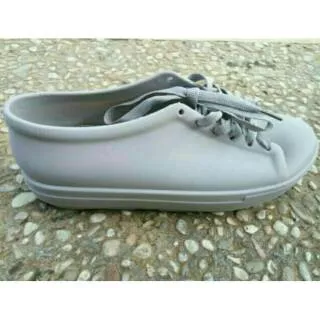 SEPATU KETS JELLY SHOES  GREY ABU ABU COWOK CEWEK HARGA GROSIR