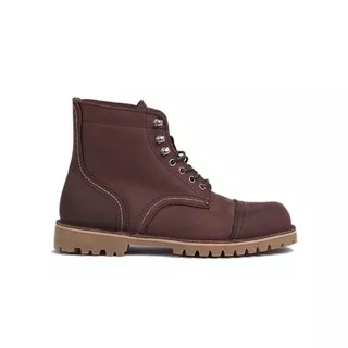 Koku Footwear - Luthor Maroon - Cap Toe Lace Up Boots