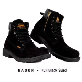 COD | Sepatu Boots Pria Kulit PVC Suede Original Hummer Babon 39 - 44 - Boots Bikers Touring Sleting