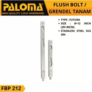 GRENDEL TANAM PALOMA FLUSH BOLT FBP 212 FUTURA 8+12 SLOT TANAM STAINLESS STEEL