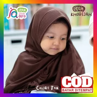 Hijab Instan Anak Perempuan Sekolah Tk Sd 2 Tahun Jilbab Instan Anak Bahan Kaos Adem Premium Warna Coklat Tua Jilbab Afra Little Khodijah