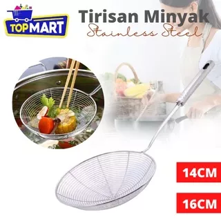 Saringan Mie Serok Saringan Minyak Stainlesss Steel Saringan Mie Penyaring Minyak Serokan Saringan Gorengan Penyaring Air Saring Mie Stainless Steel Saringan Minyak Tirisan Gorengan Serokan Masak Stainless Tahan Panas