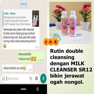 MILK CLEANSER SR12 (milkcleanser cleansing milk susu pembersih wajah & make up double cleansing)