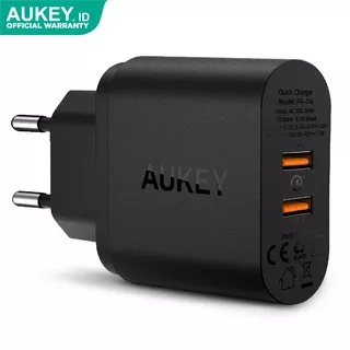 Aukey PA-T16 Wall Travel Charger 2 Port Quick Charge / Fast Charging 3.0 (Garansi Resmi 2 Tahun)