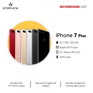 iPhone 7+ / iPhone 7 Plus 32GB 128GB 256GB - Silver / Rose Gold / Gold / Black Matte / Red / Jet Black / Second Mulus