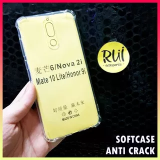 Anti Crack Huawei Nova 2i / Mate 10 Lite /Honor 9i Case Bening Anticrack Jelly Softcase Lentur