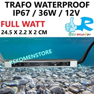 Trafo LED Kolam 12V 36 Watt Power Supply Outdoor 3A 12 Volt IP67 Trafo Outdoor 36W Waterproof