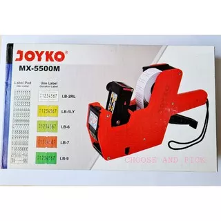 Tembakan label harga joyko MX 5500M / Tembakan label 1 baris