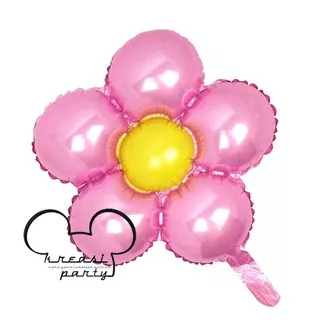 Balon Foil Bunga Pink / Balon Bunga / Flower Balloon / Balon Karakter