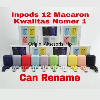 Inpods i12 Inpods 12 Headset Bluetooth Macaron Kualitas Terbaik