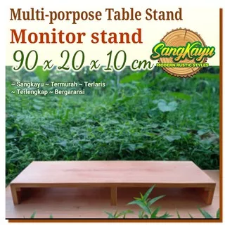 Monitor stand kayu 90x20x10cm meja monitor Monitor table 2 Monitor