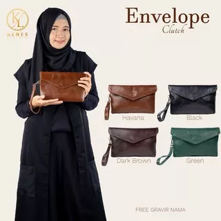 Clutch Wanita Kulit Asli - Leather Clutch - ENVELOPE - Kenes Leather