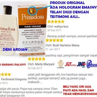 ?

&5
? Original Primadona Hair Cream Penghilang Uban Penghitam Rambut Alami