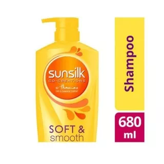 Sunsilk shampoo soft & smooth pump 680/ sunsilk kuning 680ml