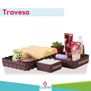 Claris Travessa ROTA small tray bak keranjang plastik anyaman rotan