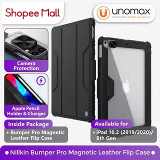 Case iPad 9 (2021) / 8 (2020) / 7 (2019) 10.2 Nillkin Bumper Pro Magnetic Leather Flip Camera Cover Slide Casing
