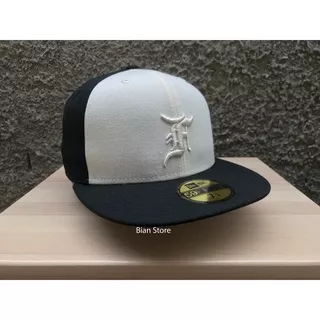 Topi New Era 59Fifty Fitted Detroit Tigers x Fear of God Essentials Black Cap 100% Original Resmi