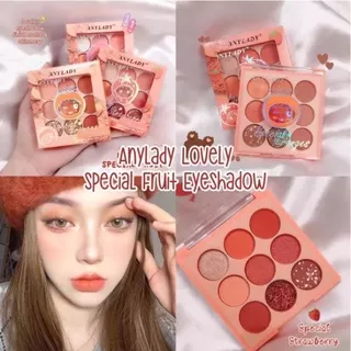 ANY LOVELY STRAWBERRY - AnyLady 9 Color Mini Eyeshadow Peach Eye Shadow 791