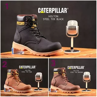 SEPATU CATERPILLAR HOLTON BOOTS SAFETY ORIGINAL HANDMADE