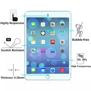 Premium Tempered Glass Screen Protector For Apple iPad 2/3/4