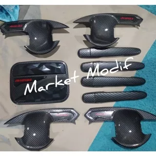 Paket Handle-Outer-Tank Cover Carbon Avanza-Veloz 2012-2021