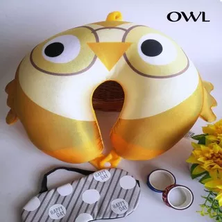 Bantal Leher Pasir/ Lycra Neck Pillow / Travel Pillow SNI - OWL GLAS