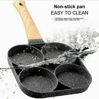 Non Stick Pan Teflon Pancake Cetakan Telur 4 Lubang Anti Lengket