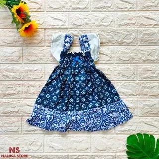 DRESS SMOK SABILA dress batik baby kerut dress batik anak murah