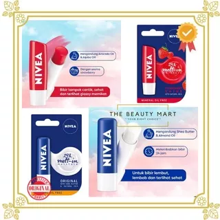 NIVEA Lip Care | Lip Balm | Lip Ball | Original Care | Strawberry | SPF15 | Red