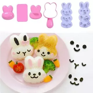 [LOGU] Cetakan mimy bunny, Cetakan bento makan anak bentu kelinci, Bento rice mold