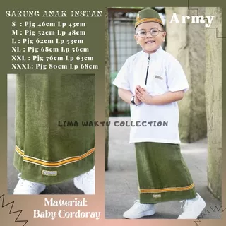 Sarung Rok Anak Instan & peci - sarung anak instan - sarung instan anak - sarung peci anak - baju anak muslim - baju anak muslim murah - baju muslim anak murah - baru muslim anak laki - setelan anak muslim