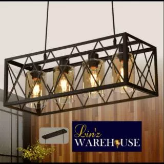 Lampu gantung ruang makan NEW INDUSTRIAL IRON CAGE pendant light