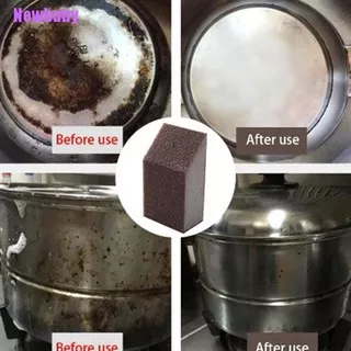 [Newbaby]1pcs Magic Sponge Brush Rust Dirt Stains Clean Alumina Kitchen Cleaning Brush