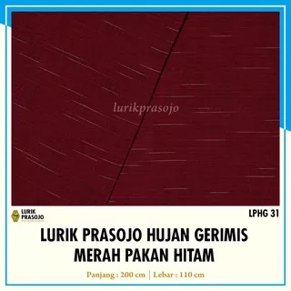 Lurik Prasojo Hujan Gerimis Merah Pakan Hitam