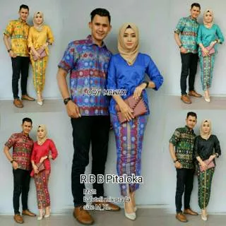 baju batik couple pitaloka/batik modern termurah