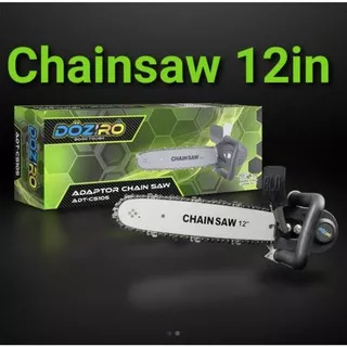 Chainsaw Mini Mesin Chain Saw Gergaji Potong Kayu 12 inch DOZIRO Adaptor Gerinda Tngan 4