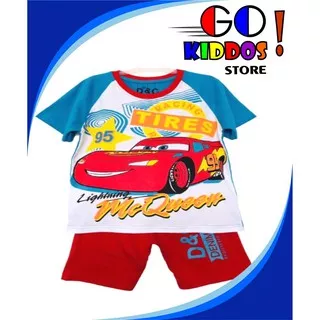 SETELAN ANAK LAKI LAKI-LAKI CARS 95 KIMONO PUTIH D&C 1 2 3 4 5 6 7 8 9 10 TAHUN