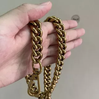 Antique gold toned bag strap tali tas rantai gucc 13mm