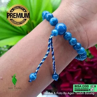 Gelang Batu Marjan Biru, Berbahan Batu Karang Asli 8mm ORIGINAL!!