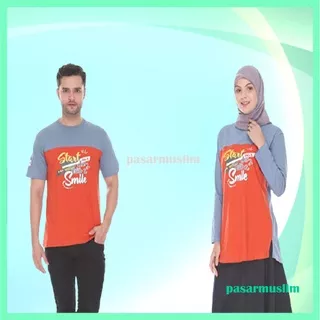 Atasan Kaos Muslim Cool Couple Kaos Couple Keluarga MCF-Abu Oren